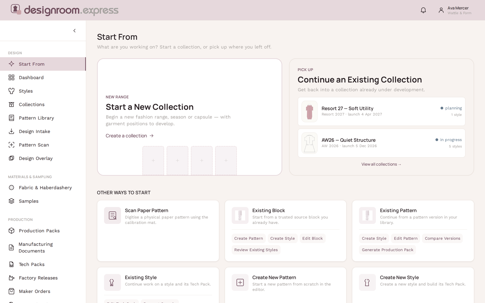 Start From in designroom.express