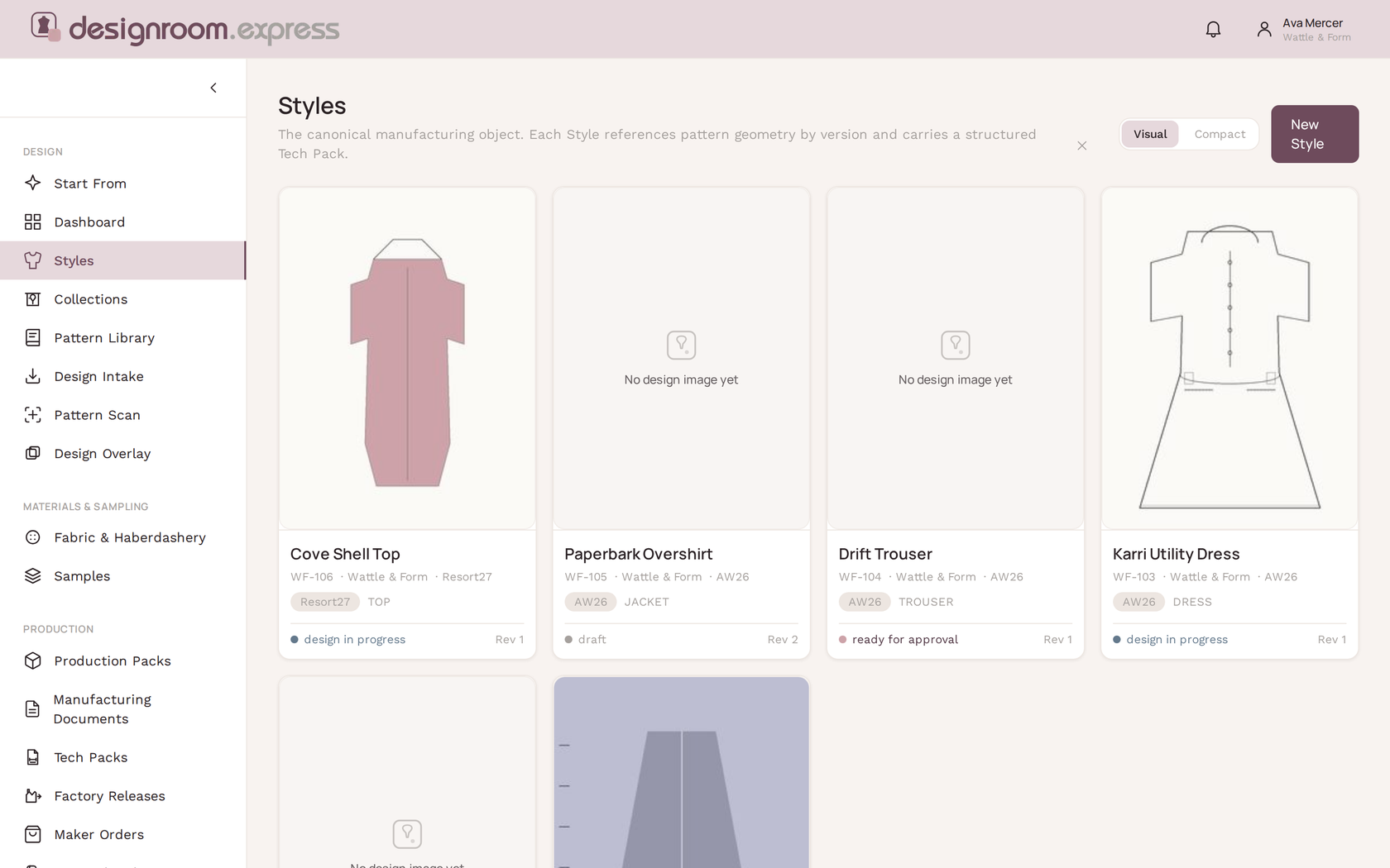 Styles in designroom.express